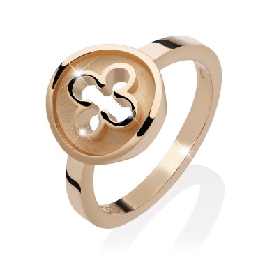 Anello Iter Venezia fiore quadrilobo o croce quadrilobata Palazzo Ducale in oro